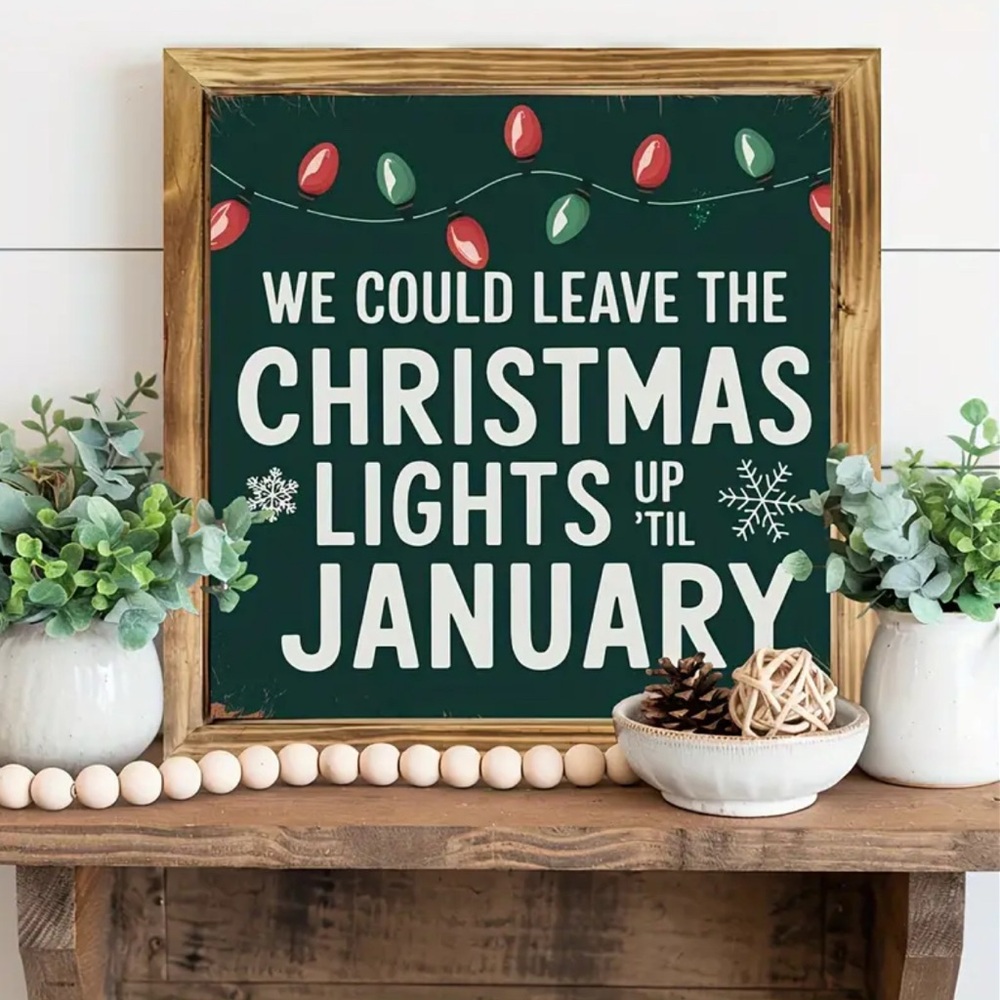 Taylor Swift Christmas Wooden Sign - Green